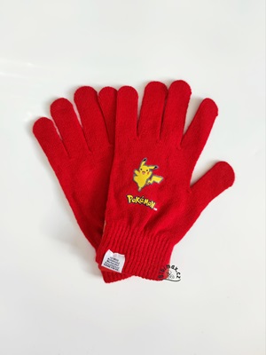 Pletené rukavice POKÉMON - červené