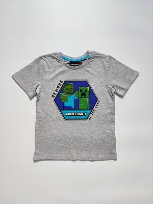 Chlapecké tričko MINECRAFT šedé KR