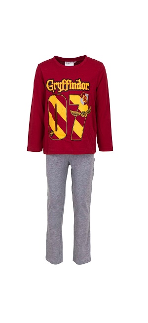 Dětské pyžamo HARRY POTTER Gryffindor vínovo-šedé