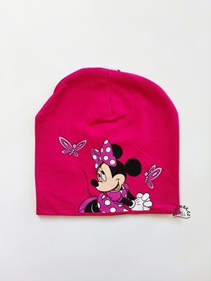 Dívčí čepice MINNIE růžová - motýlci