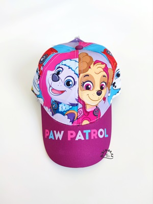 Dívčí kšiltovka TLAPKOVÁ PATROLA tmavě růžová