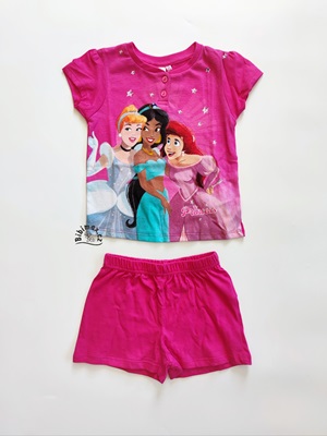 Dívčí letní pyžamo Disney PRINCESS - Princezny růžové