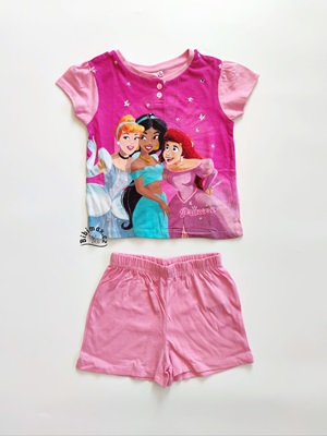 Dívčí letní pyžamo Disney PRINCESS - Princezny světle růžové