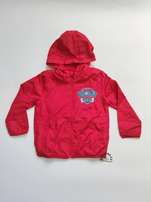 Chlapecká šusťáková bunda TLAPKOVÁ PATROLA červená