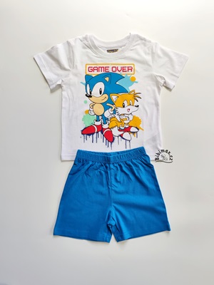 Chlapecký letní pyžamo SONIC bílé