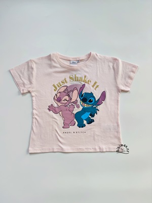 Dívčí tričko STITCH světle růžové - KR