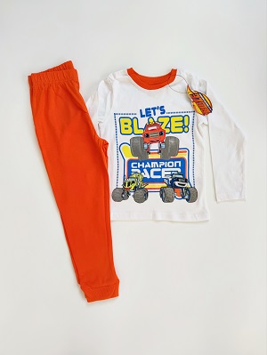 Chlapecké pyžamo BLAZE - PLAMÍNEK oranžové