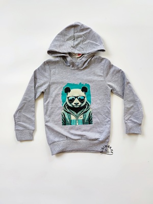 Dětská mikina PANDA - šedá