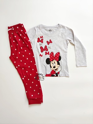 Dívčí pyžamo disney MINNIE šedo-červené