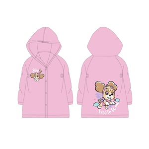 Dívčí pláštěnka TLAPKOVÁ PATROLA světle růžová