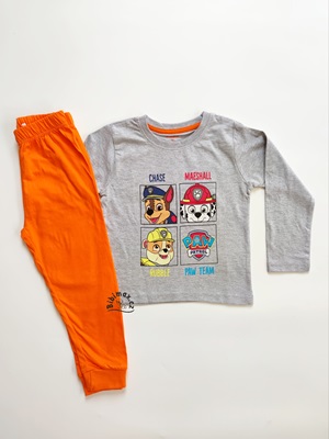Chlapecké pyžamo TLAPKOVÁ PATROLA Šedo/oranžové