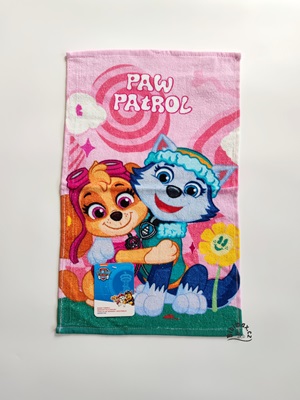 Malý bavlněný ručník TLAPKOVÁ PATROLA - růžový Sky a Everest