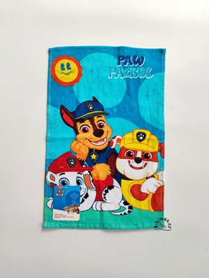 Malý bavlněný ručník TLAPKOVÁ PATROLA - modrý