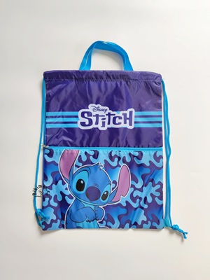 Vak na záda - sáček na přezůvky STITCH modrý