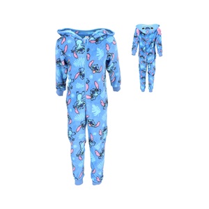Fleecový overal STITCH modrý