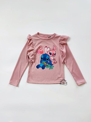 Dívčí tričko STITCH světle růžové DR