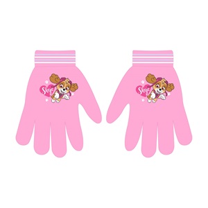 Dívčí pletené rukavice TLAPKOVÁ PATROLA růžové SKY