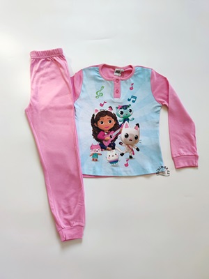 Dívčí pyžamo Gábinin kouzelný domek světle růžové