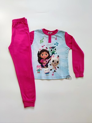 Dívčí pyžamo Gábinin kouzelný domek růžové