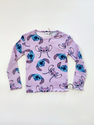 Dívčí žebrované tričko STITCH fialové DR