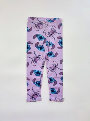 Žebrované legíny STITCH fialové