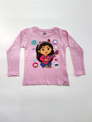 Dívčí tričko Gábinin kouzelný kouzelný domek - růžovo/fialkové DR