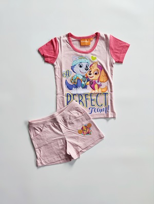 Letní set TLAPKOVÁ PATROLA lososový