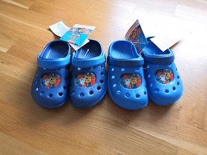 Chlapecké sandály typu Crocs TLAPKOVÁ PATROLA modré M1