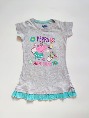 Dívčí noční košile PRASÁTKO PEPPA šedá