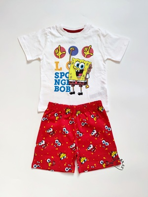 Chlapecké letní pyžamoSpongeBob bílo/červené