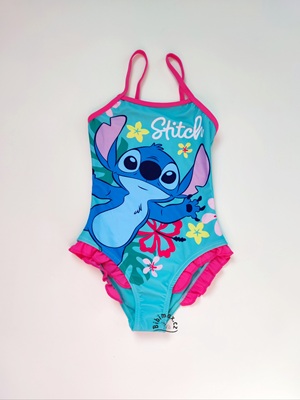 Dívčí jednodílné plavky STITCH tyrkysové