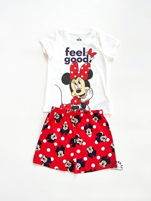 Dívčí letní pyžamo disney MINNIE bílo/červené