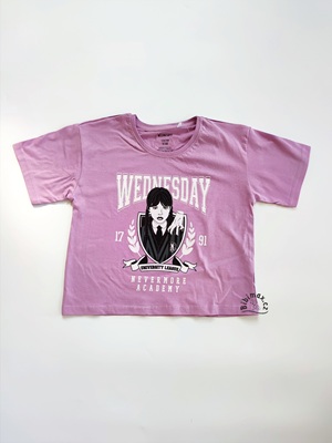 Dívčí tričko WEDNESDAY fialové KR