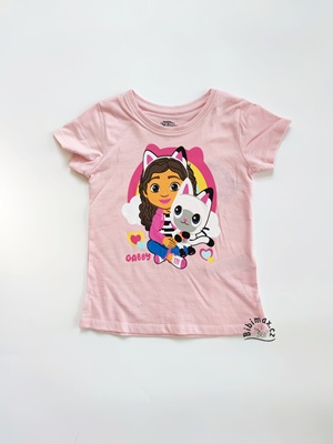 Dívčí tričko GABBY - Gábinin kouzelný domek - růžové KR