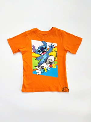 Chlapecké tričko STITCH oranžové - SKATE KR