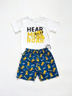 Letní pyžamo LVÍ KRÁL - Lví hlídka bílé