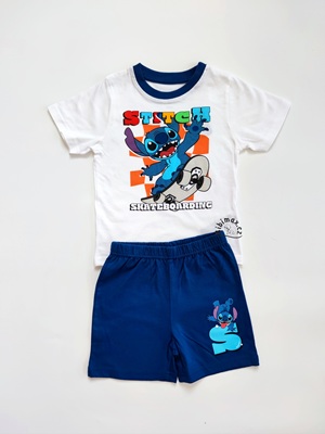 Chlapecké letní pyžamo STITCH bílo/modré