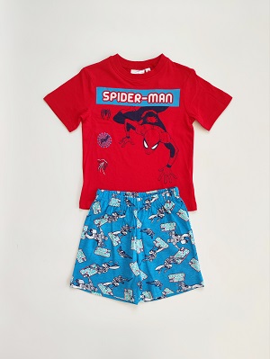 Chlapecké letní pyžamo marvel SPIDERMAN červeno-modré