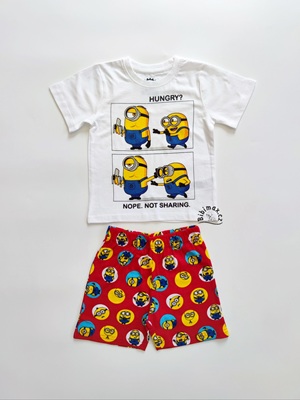 Chlapecké letní pyžamo MIMONI bílo/červené