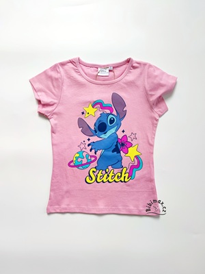 Dívčí tričko STITCH - růžové