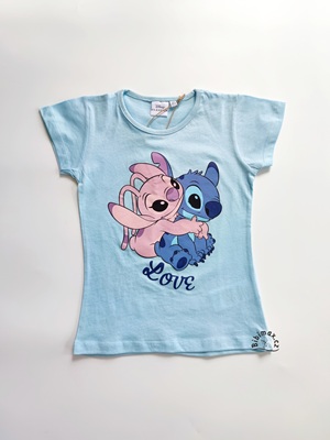 Dívčí tričko STITCH - sv.modré
