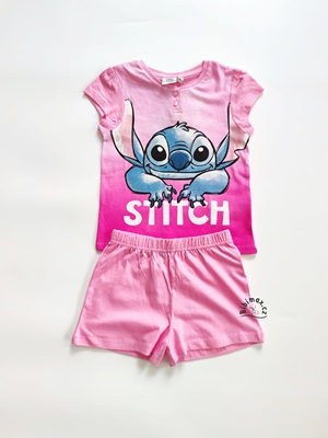 Letní dívčí pyžamo STITCH - sv.růžové