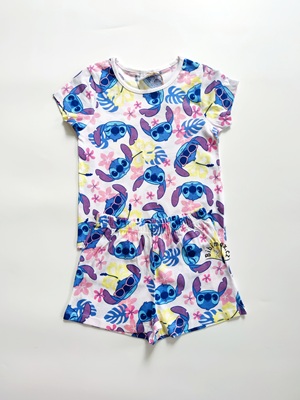 Letní dívčí pyžamo STITCH - potisk - bílé