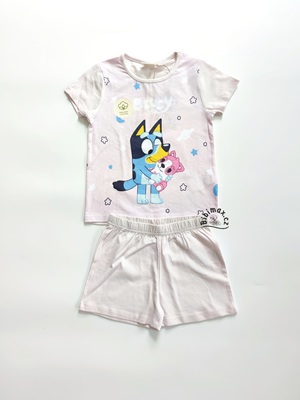 Letní dívčí pyžamo BLUEY - světle růžové