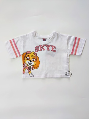 Dívčí tričko TLAPKOVÁ PATROLA bílé Sky