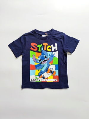 Dětské tričko STITCH tmavě modré KR