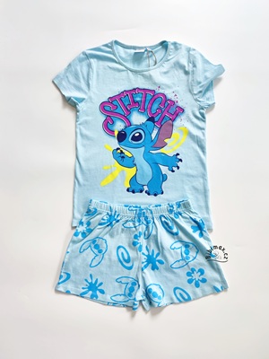 Dívčí letní pyžamo/komplet STITCH - modré V