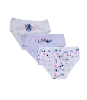 Dívčí kalhotky STITCH 3 ks světlé