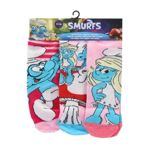 Dívčí ponožky ŠMOULOVÉ 3 ks 