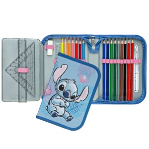 Rozkládací penál s náplní LILO & STITCH modrý